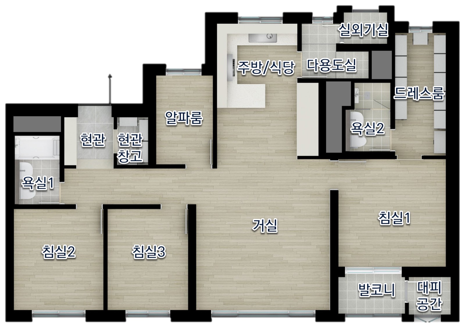 지웰 엘리움 양주 덕계역 아파트 84A 평면도
