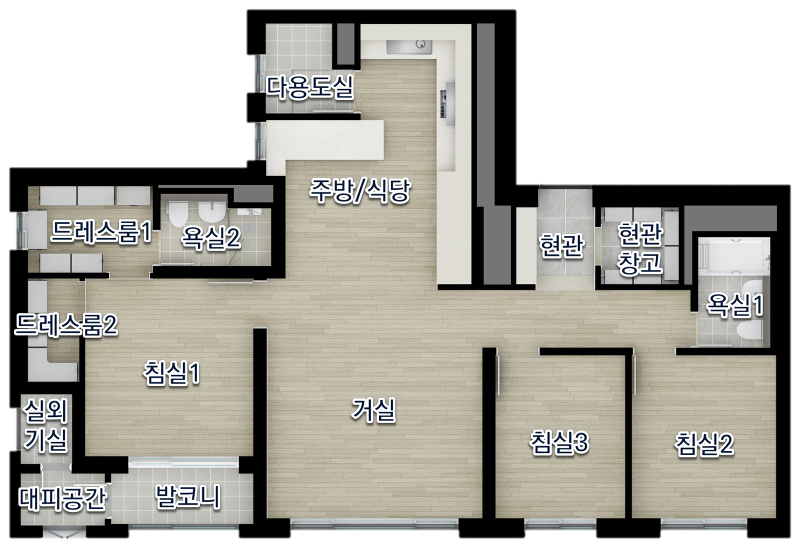 지웰 엘리움 양주 덕계역 아파트 84B 평면도