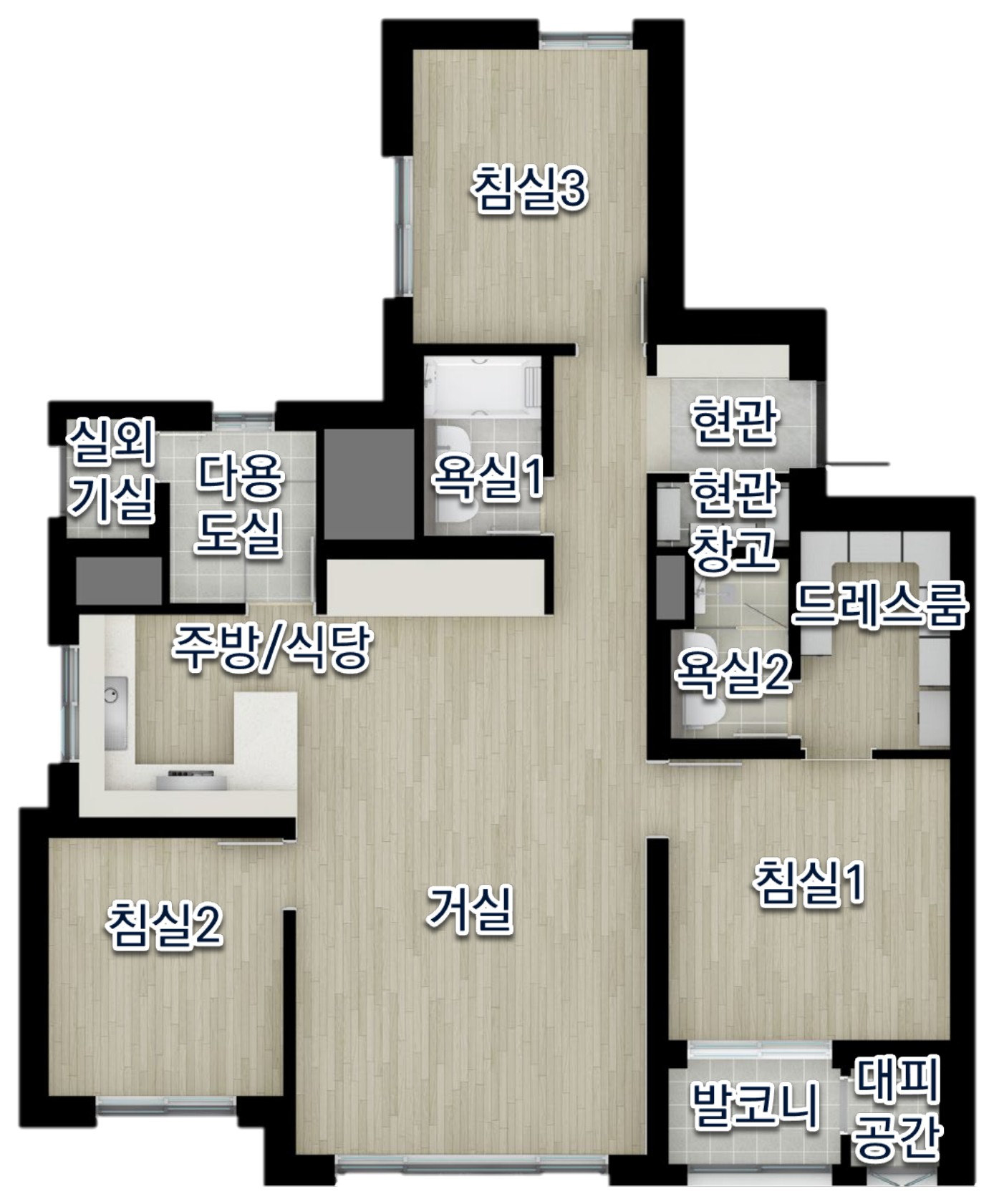 지웰 엘리움 양주 덕계역 아파트 84C 평면도